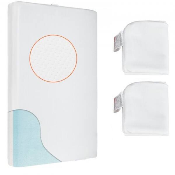 slide 1 of 1, White Gel Foam Crib Mattress, Dual-Sided, Waterproof, Breathable - 24x38x3.1 inch White