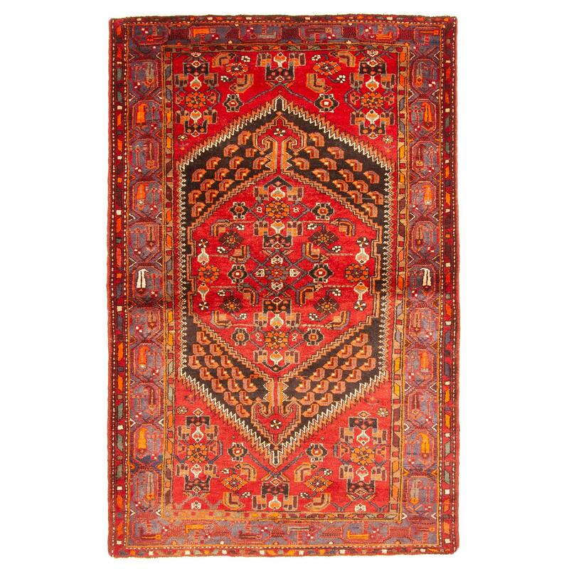 ECARPETGALLERY Hand-knotted Anadol Red Wool Rug - 4'5 x 6'11