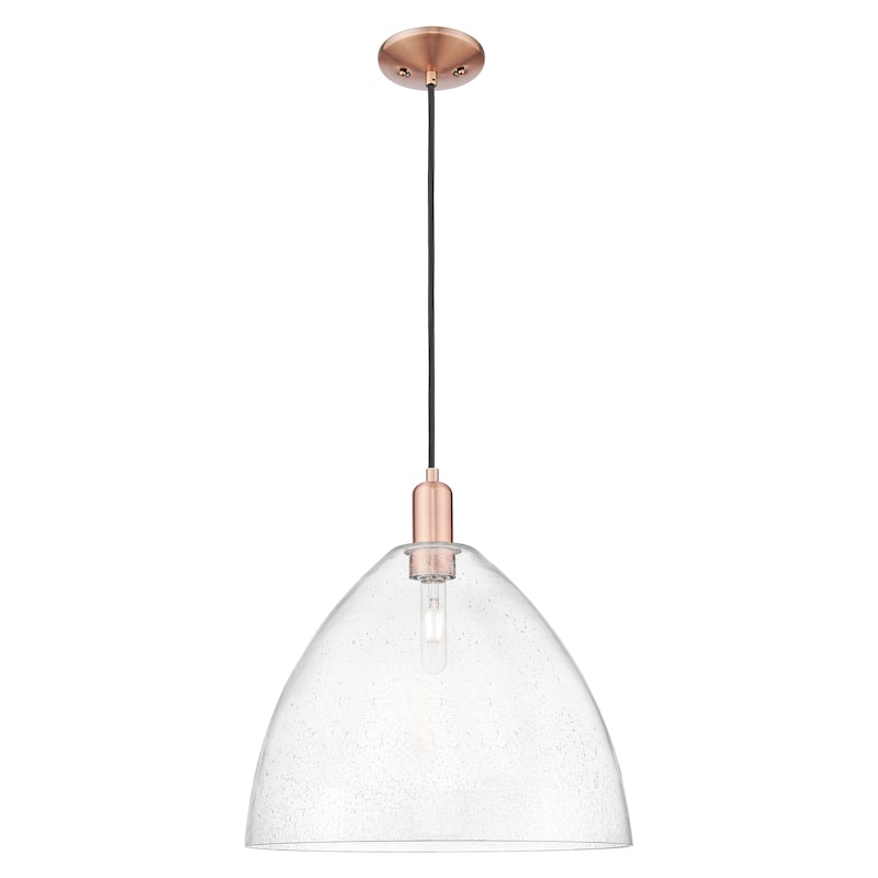 Innovations Lighting Endless Possibilities Arcadia - Bristol - 1 Light 16" Cord Hung Mini Pendant - Antique Copper/Seedy