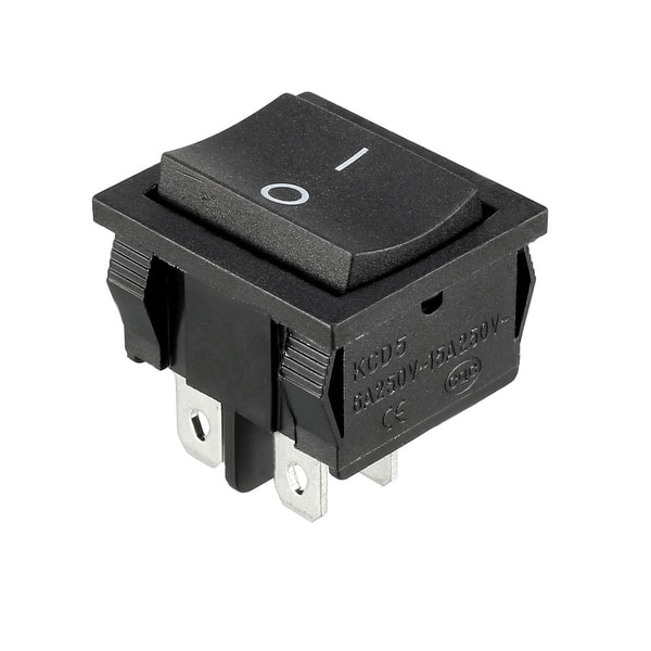 1x Black 3-Position On-off-On Boat Rocker Switch 6-Pin DPDT 10A 250V