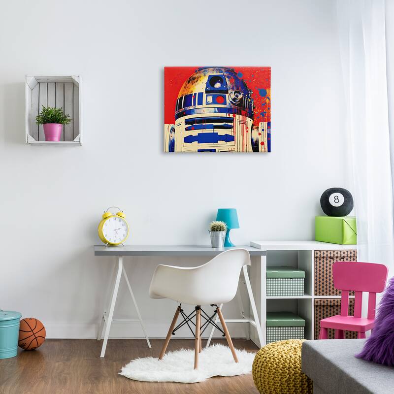 Stupell Urban Paint Splatter Robot Canvas Wall Art Design by Birch&Ink