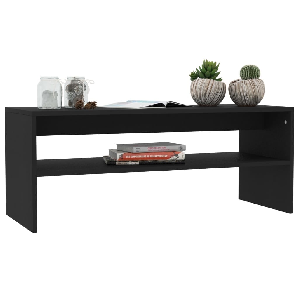 Vidaxl Coffee Table Black 39 4 X15 7 Chipboard Vidaxl Coffee Table Black 39 4 X15 7 Chipboard