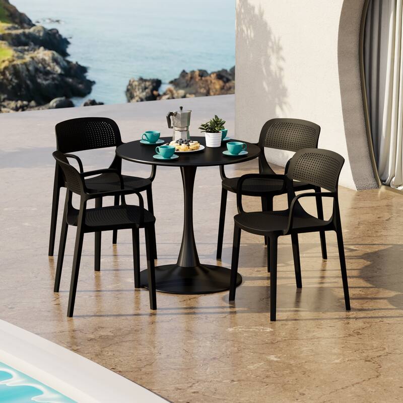 Frond and Form 4-Person Outdoor Round Dining Set