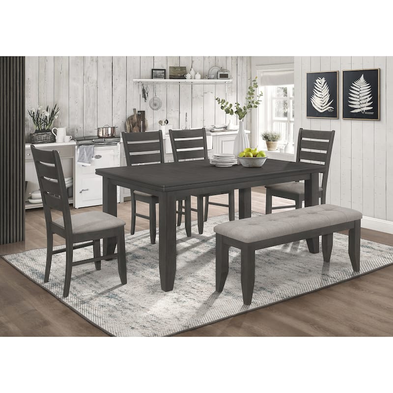 Dexter Grey and Dark Grey Padded Seat Side Chair (Set of 2)