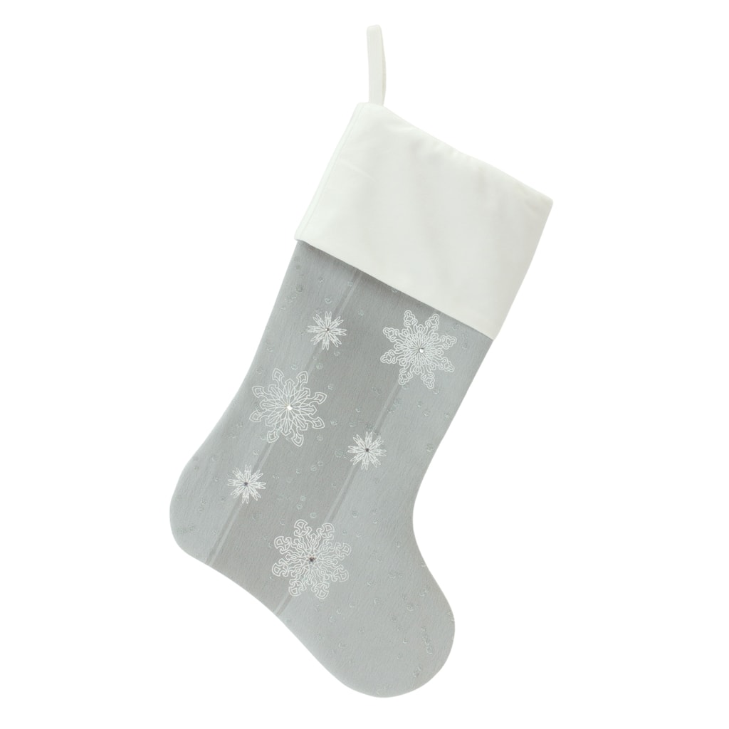 Snowflake Stocking (Set of 3) - 11.25 x 0.5 x 18.25