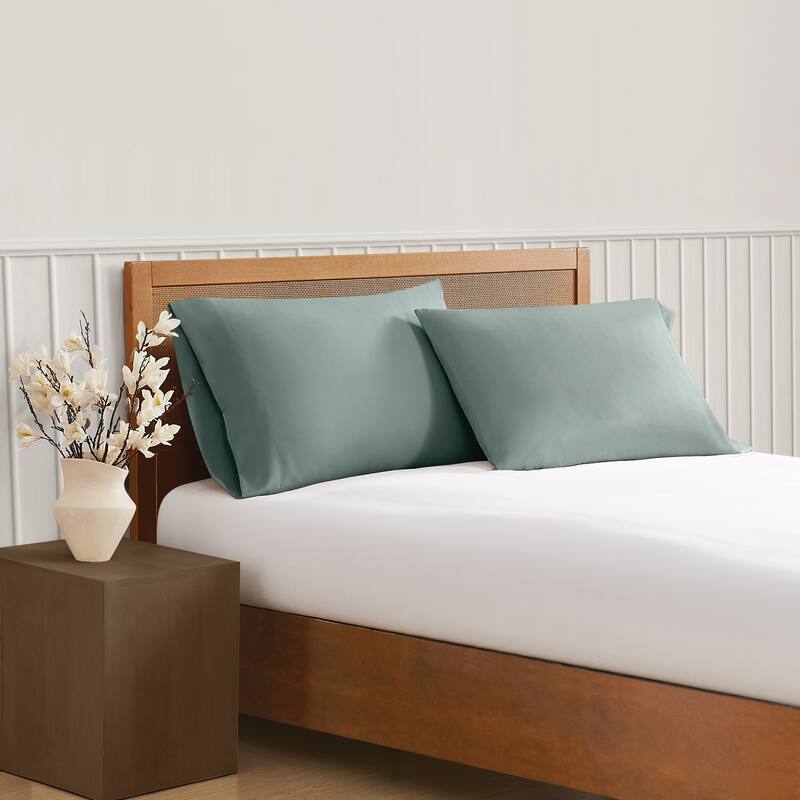 Truly Soft Green Recycled Pillowcase Pair