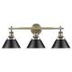 Option Aged Brass with Black Shades