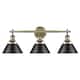 Option Aged Brass with Black Shades