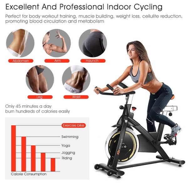 Shop Goplus Exercise Bike Cycle Trainer Indoor Workout Cardio Fitness On Sale Overstock 21009917