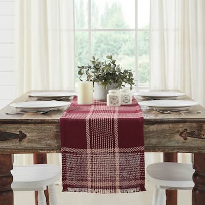Eston Black Tan Plaid Runner 12x36