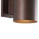 preview thumbnail 5 of 3, Chiasso Aluminum 1 Light Bronze Dark Sky Cylinder Outdoor Wall Lantern - 5-in W x 7.25-in H x 8-in D