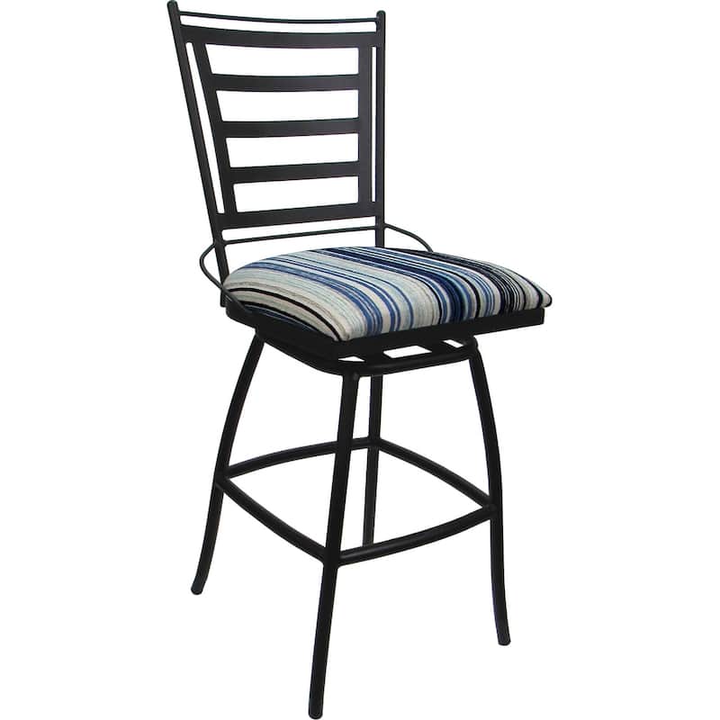 Outdoor Indoor Bar Stool Counter Bar Extra Tall - Jenna without Arms - Bar Stool - Driftwood Blues - Gray - Counter Height