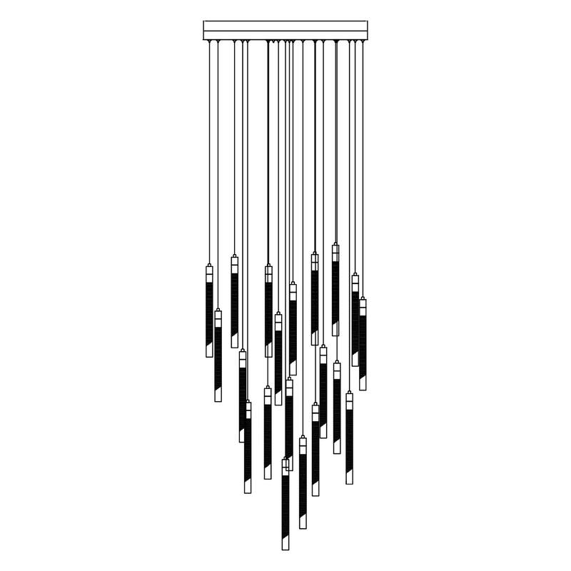 Artcraft Celine Integrated LED Chandelier - Black Finish