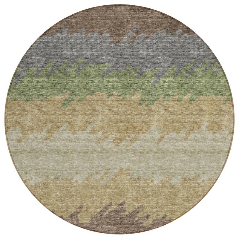 Machine Washable Indoor/ Outdoor Chantille Abstract Ombre Rug