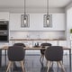 preview thumbnail 1 of 3, Modern Farmhouse Kitchen Black Mini Pendant Hanging Ceiling Fixture - W12"xH20.4"