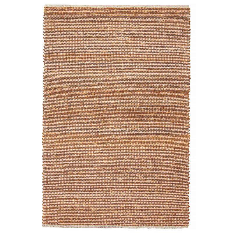 ECARPETGALLERY Braid weave Sienna Brown Wool Rug - 5'0 x 7'10 - Brown - 5'0 x 7'10