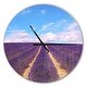 preview thumbnail 7 of 8, Designart 'Blooming Lavender Flower Field' Oversized Traditional Wall CLock 16 in. wide x 16 in. high