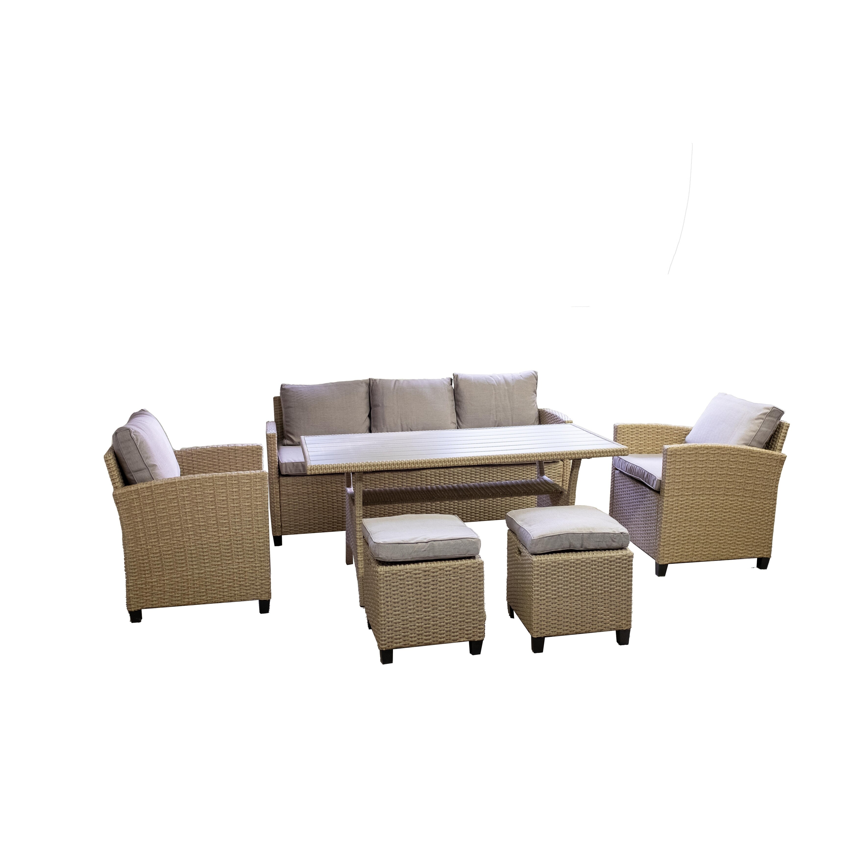 Patio set 2025 with hidden ottoman