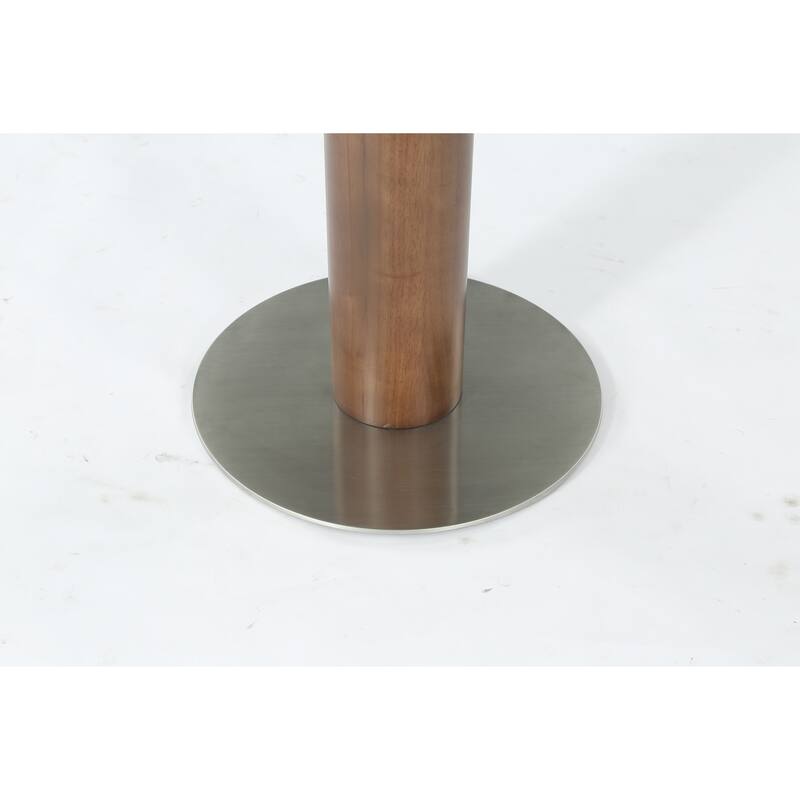 31.5 Inch Round Conference Table for 2-4, Office Meeting Table with Thicken Sintered Stone Tabletop - 31.5" Dia. x 29.53" H