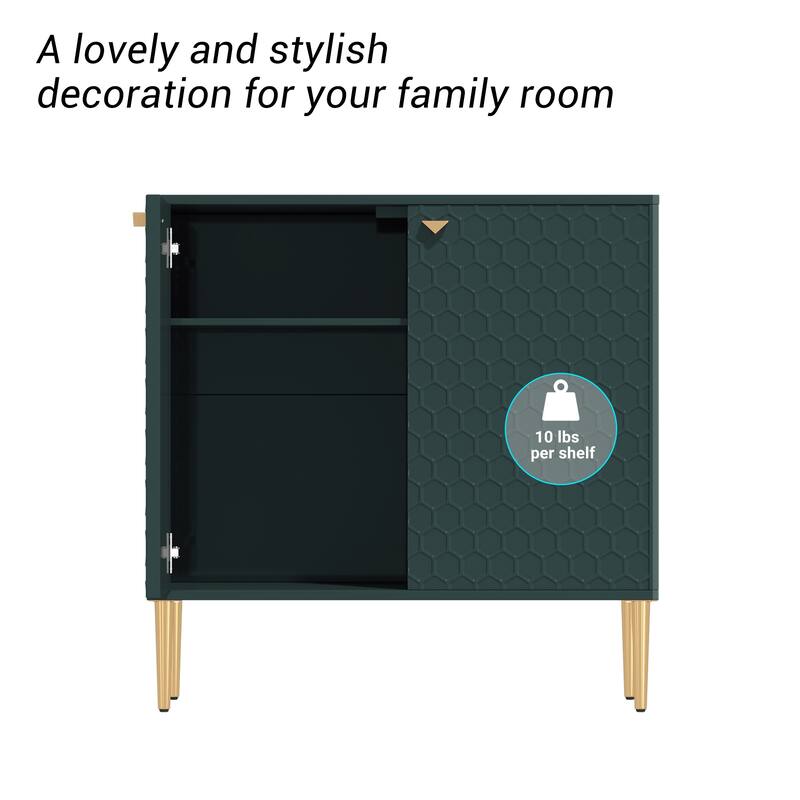 2 Door Blue Locker Accent Cabinet