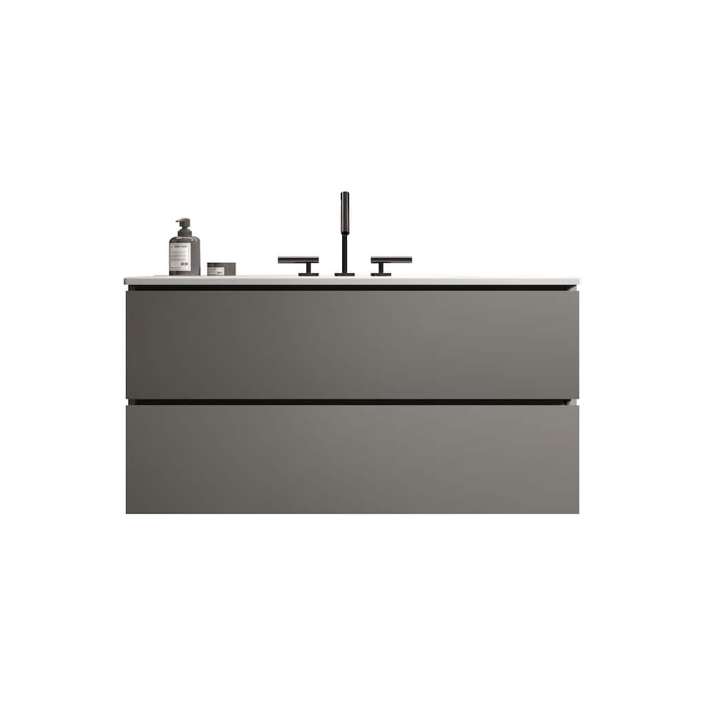 36" Wall Mount Bathroom Vanity with Ceramic Sink