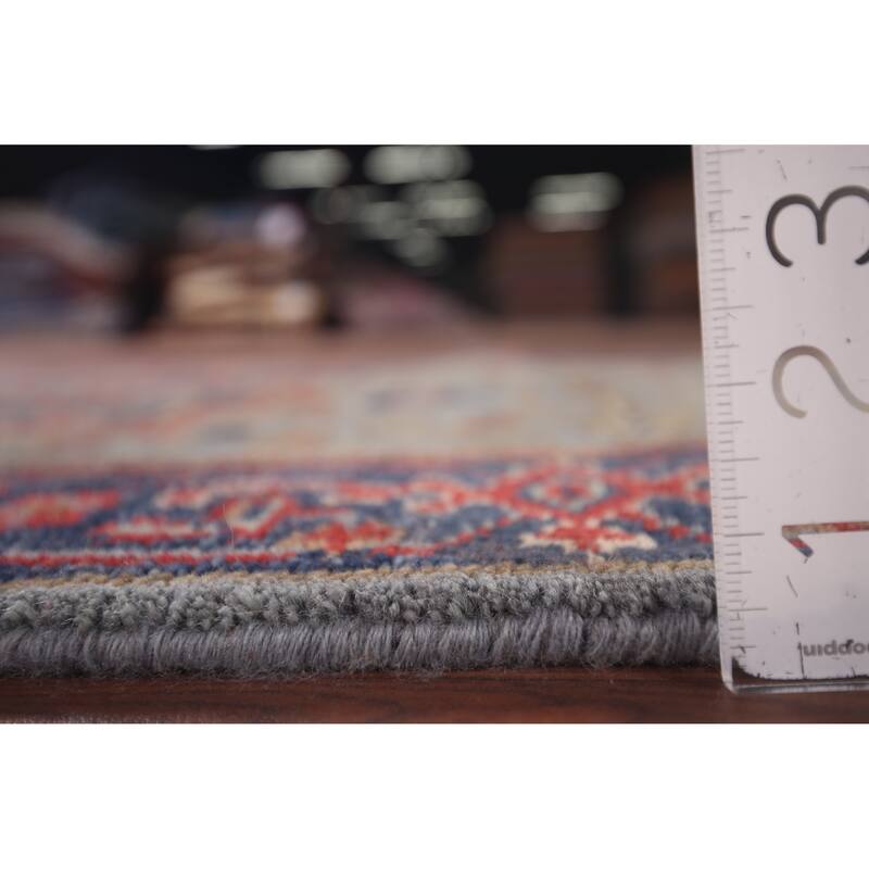 Blue Gray Heriz Serapi Oriental Runner Rug Hand-Knotted Wool Carpet - 2'7"x 8'0"