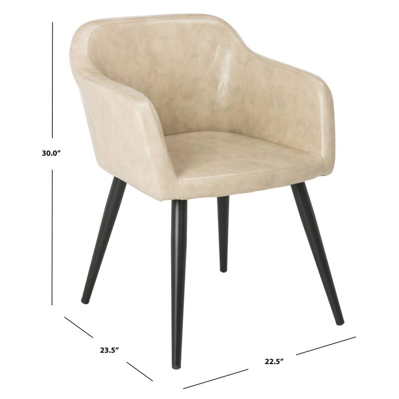 SAFAVIEH Drusilla Brown/ Black Accent Chair - 22.5" x 23.5" x 30" - 22Wx24Dx30H