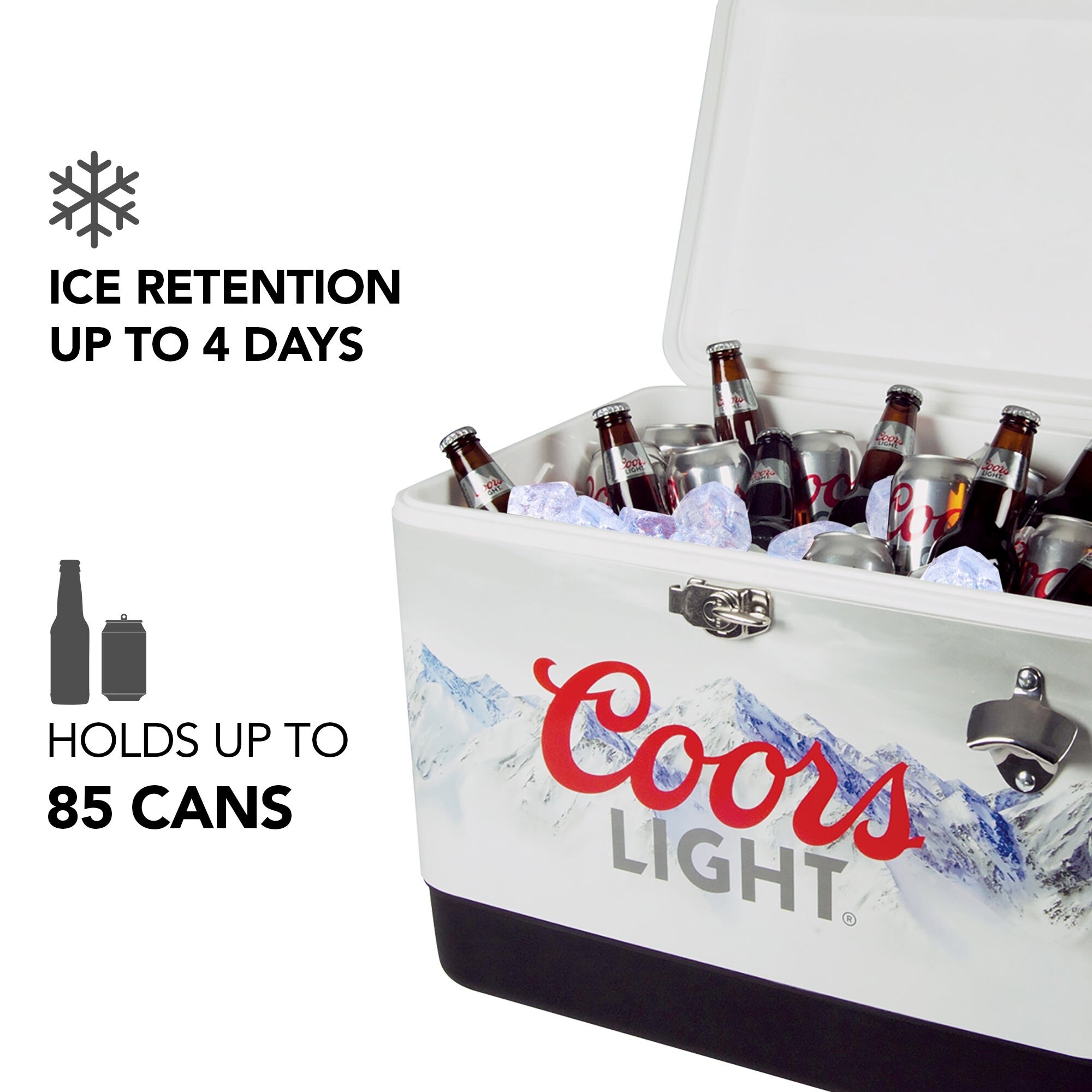 Coors Light 13L Retro Ice Chest Cooler with Bottle Opener