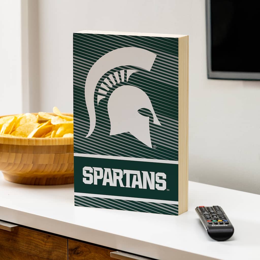Michigan State University Wooden Tabletop Mantel Shelf Sign