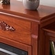 preview thumbnail 12 of 15, SEI Furniture Gracewood Hollow Womack 70-inch Mahogany Electric Fireplace with Bookshelves