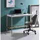 preview thumbnail 9 of 8, Contemporary Style Midriaks Writing Desk with/USB Port, Wooden Countertop and Metal Desk MDF Panel, Suitable Forhome/Office White