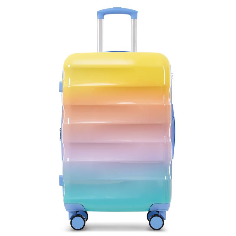 Stylish Luggage 3 Piece Set with Expandable Storage, Spinner Wheels and Combination Lock, for Travel