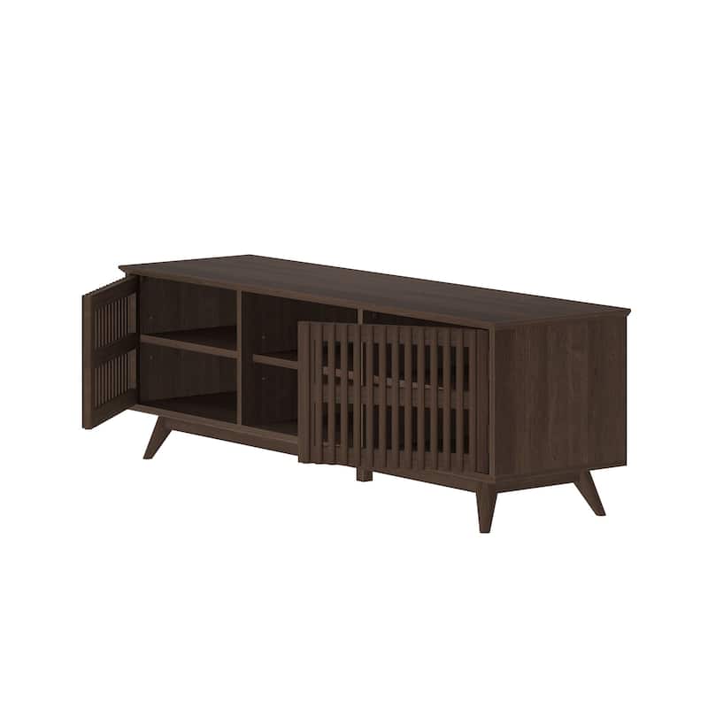 Plank and Beam Mid-Century Modern TV Stand