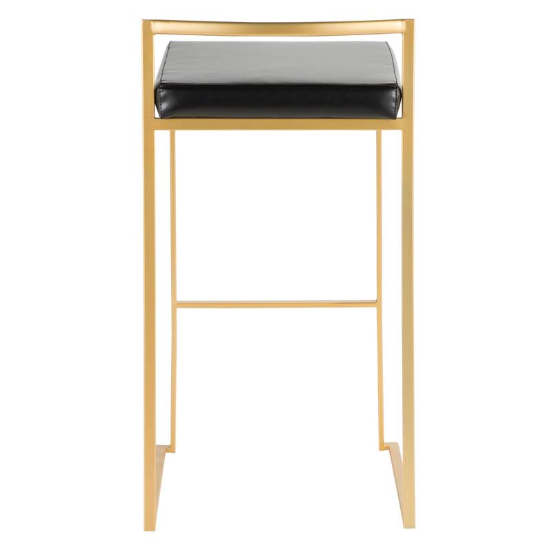 Silver Orchid Forrest Gold Stackable Bar Stools (Set of 2)