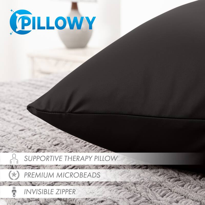 Throw Pillow Cozy Soft Microbead Black 1 Pc On Sale Bed Bath