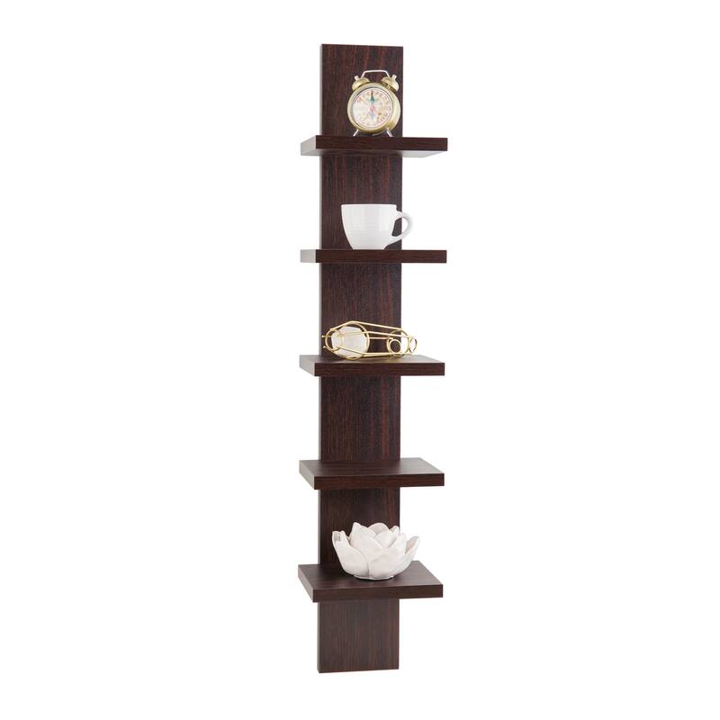Danya B. 5-Tier Utility Column 5.5" x 6" x 30" Ladder Wall Shelves