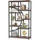 preview thumbnail 6 of 30, Bookshelf 5 Shelf Industrial Etagere Bookcase for Bedroom, Living Room, Home Office