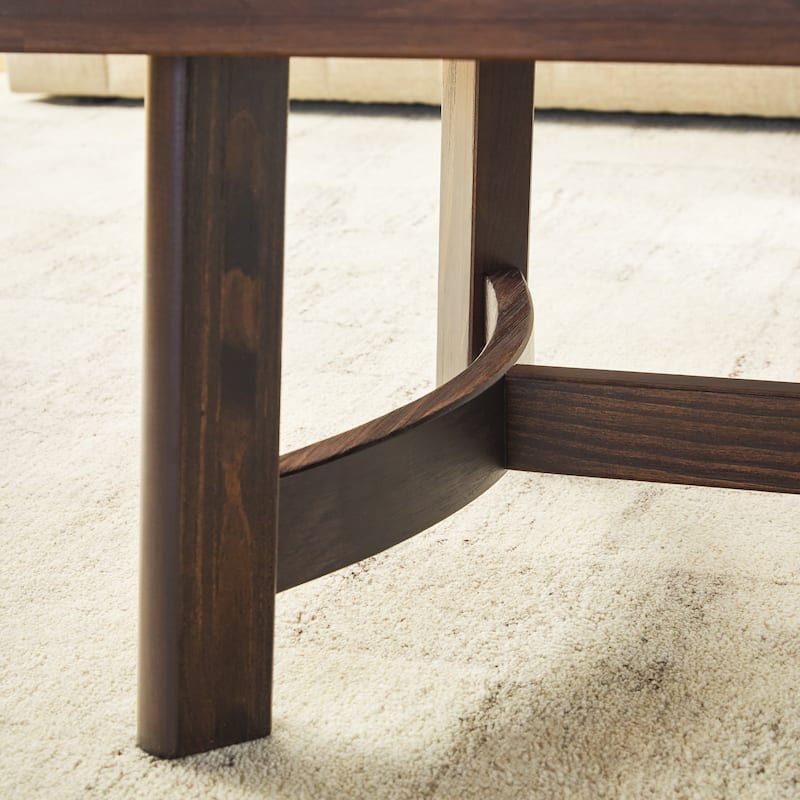 Walker Edison Modern Farmhouse Solid Wood Rectangle Coffee Table