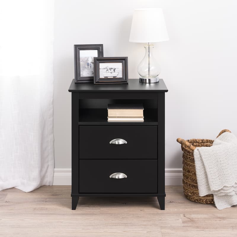 Prepac 2 Drawer Accent Table in White