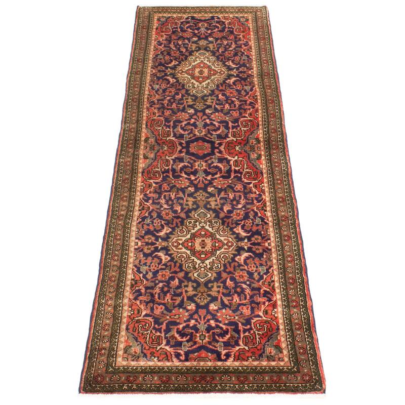 ECARPETGALLERY Hand-knotted Anadol Navy Wool Rug - 2'9 x 9'2