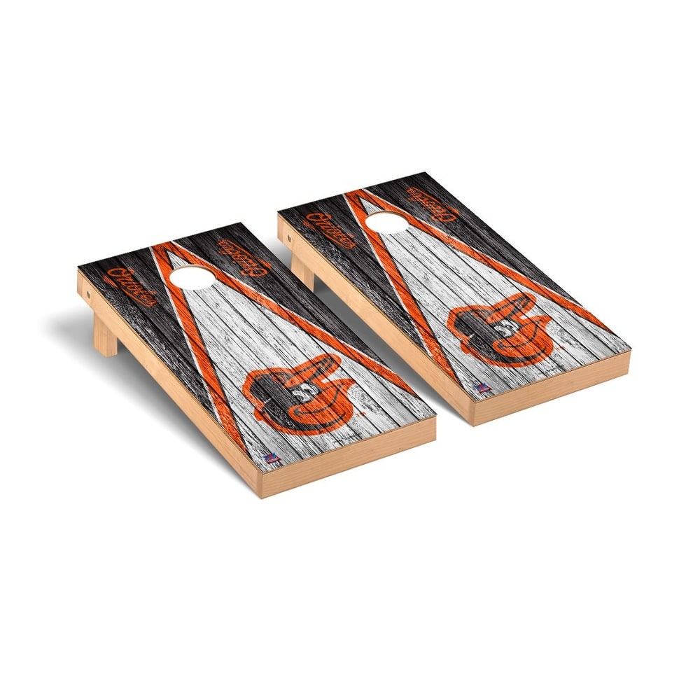 Baltimore Orioles MLB Triangle Cornhole Board Set