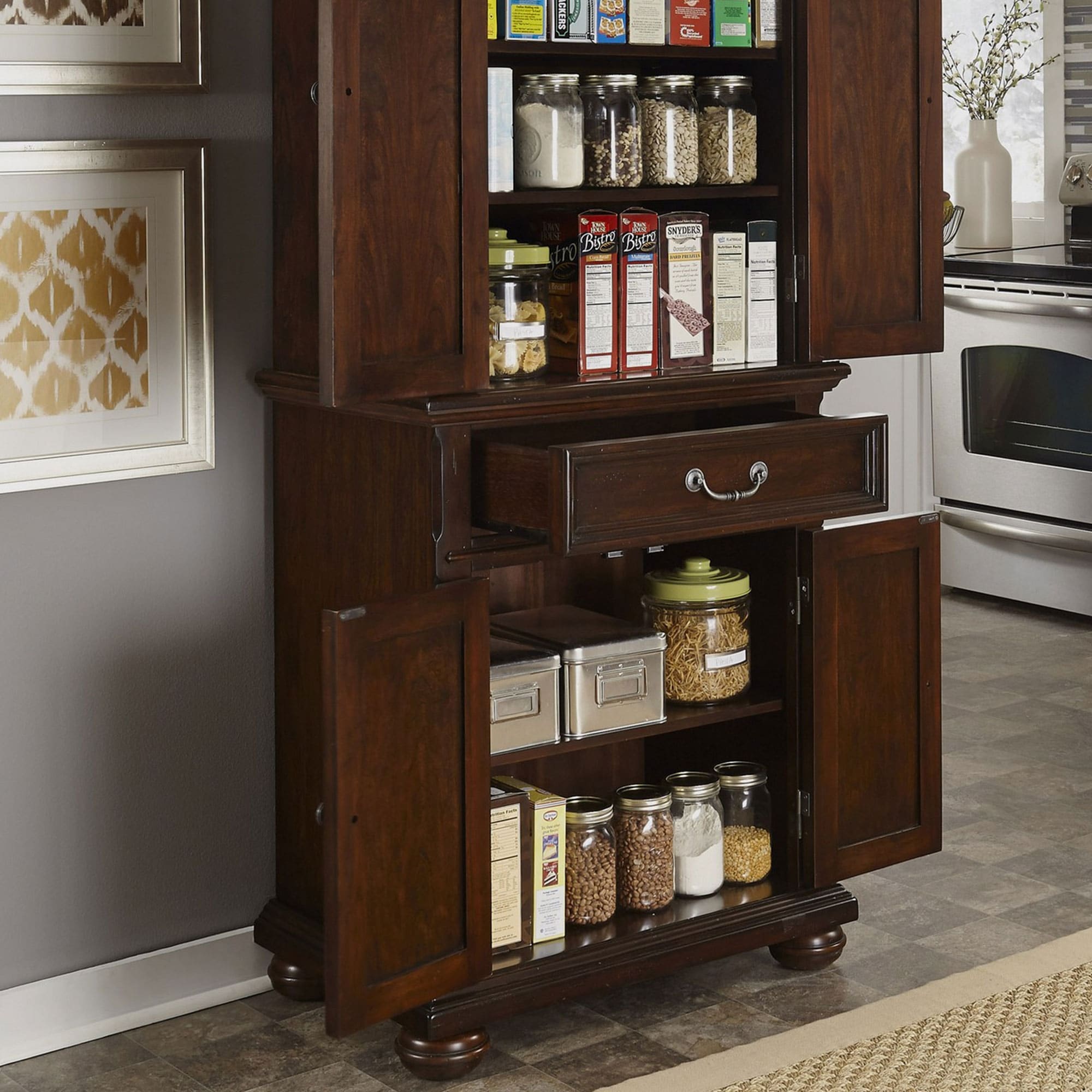 Cherry shop pantry cabinet