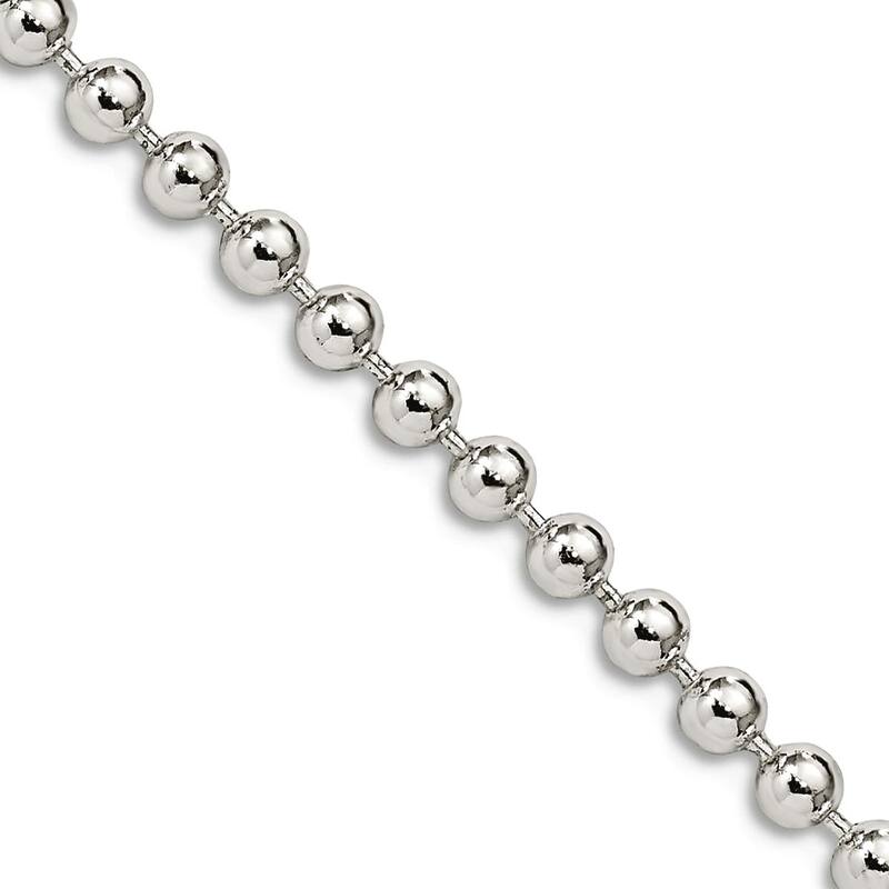 Curata 925 Sterling Silver 3mm Spaced Bead Chain Necklace