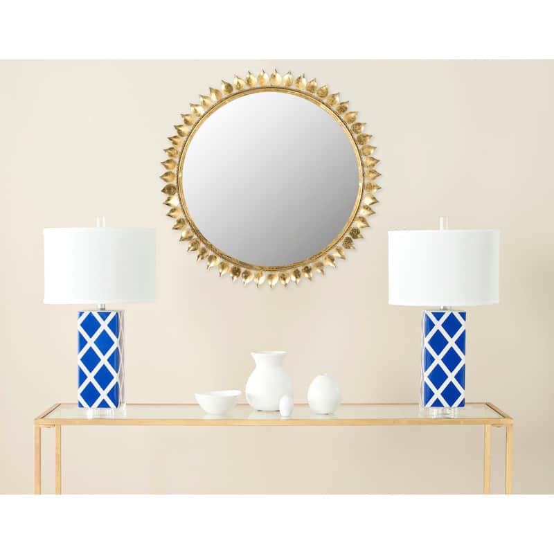 SAFAVIEH Ivka Crown Antique Gold Sunburst 27-inch Decorative Mirror - 26.5" x 0.5" x 26.5" - 27Wx1Dx27H