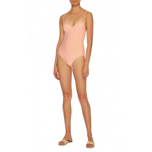 Shop Onia Women Isabella Seersucker One Piece Swimsuit Sunrise