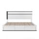 preview thumbnail 13 of 15, Furniture of America Conjira Modern 2-Piece White Wood Storage Bed and Nightstand Set