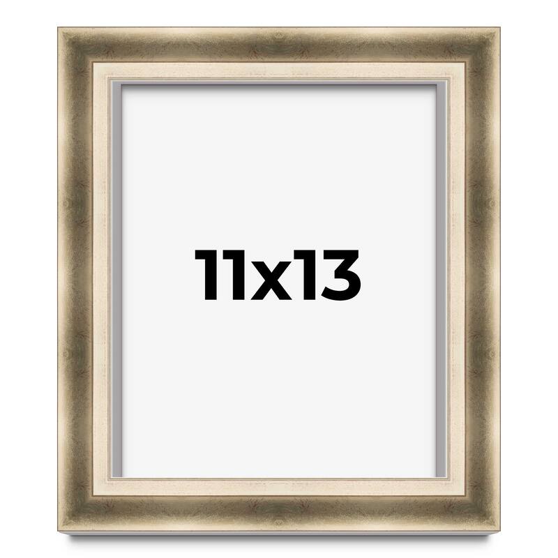 11x13 Shadow Box Frame Silver | 1.75 inches Deep Real Wood Traditional