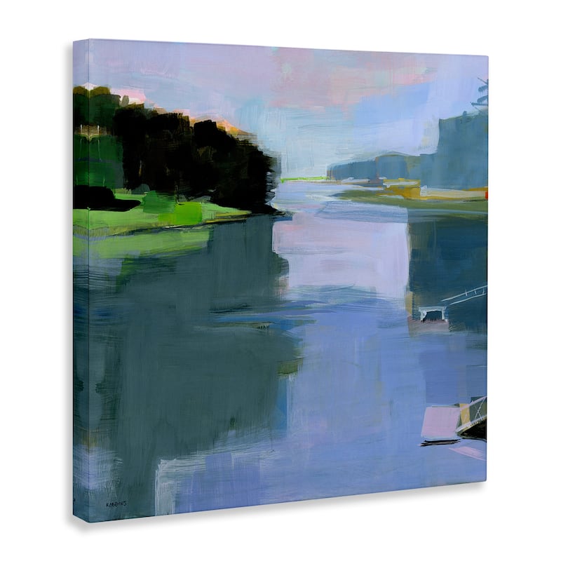 Stupell Water Reflection Abstract Canvas Wall Art Design By Kathleen Robbins