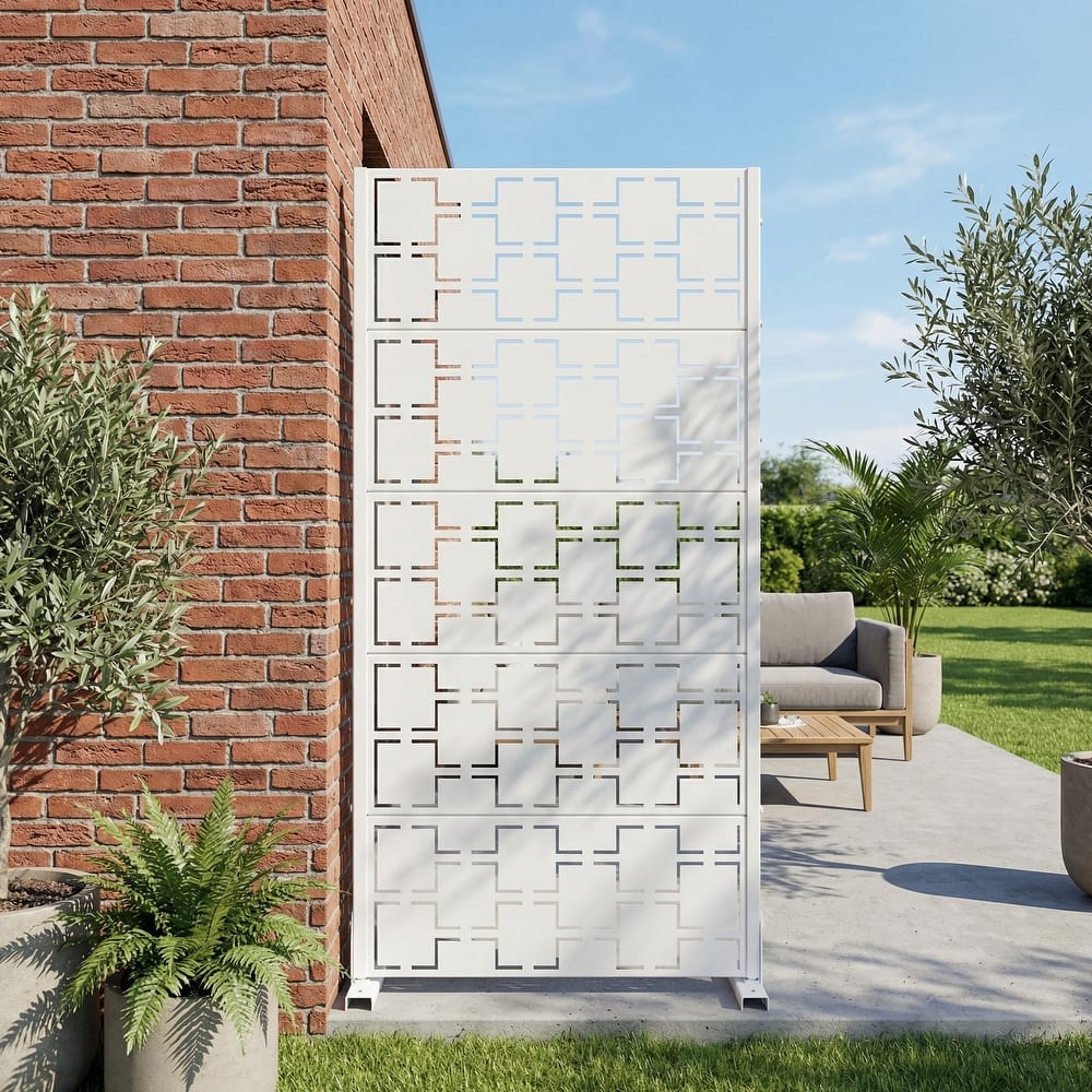 6 ft. H x 4 ft. Metal Privacy Screen Free Standing