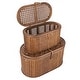 preview thumbnail 10 of 8, Decorative Woven Rattan Storage Boxes - 15.3"L x 10.3"W x 8.3"H